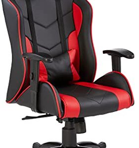 Amazon Brand – Solimo Hoover High Back Gaming PVC Chair (Black & Red)