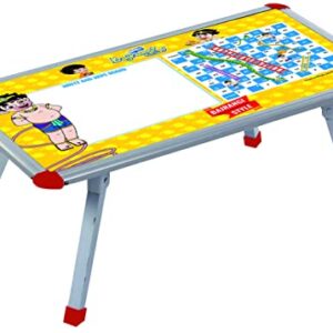 Selfie with Bajrangi Premium Cross Leg Table for Kids (16×24 Inches) (Wood,Metal,Multicolour)