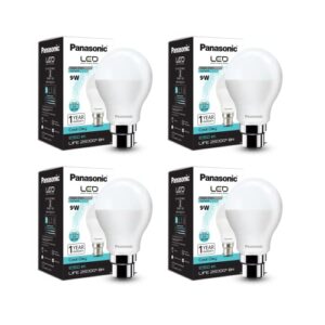 Panasonic Base B22 9-Watt LED Bulb (Cool Day Light) – Pack of 4