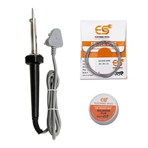 Electronic Spices Mini Starter 60watt iron Kit 3in1 Soldering kit (60watt iron + Solder wire + Solder paste)