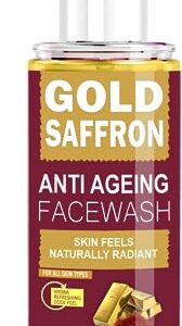 PINK ROOT Gold Saffron Facewash For Instant Gold Radiance Gel – Deep Pore Cleansing For Remove Blackheads & Reduce Acne Breakout – For Men &Women (Gold Saffron 100ml)