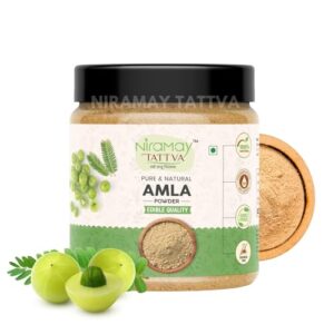 Niramay Tattva Fresh Amla Powder (Indian Gooseberry) For Hair Growth (200 Grams), Black Colour, Drinking And Eating