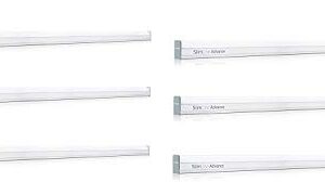 Philips Slimline Advance 25-Watt 2500-lumen Metal Batten Tubelight (Pack of 6) (Warm White) (Study Room Specialist)