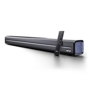 Mivi Fort Q80 Soundbar with 80W Surround Sound, 2.2 Channel soundbar with 2 in-Built subwoofers, Multiple EQ and Input Modes, Remote Accessibility, Bluetooth v5.1, Made in India Sound bar for TV