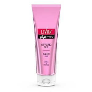 Livon Style Pro Hair Styling Gel for Women and Men | 24-Hour Hold | With Matcha and Proteins | All Hair Types | 100 ml