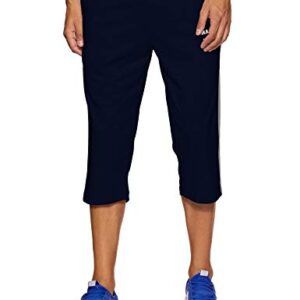 Macroman M-Series Men’s Capri Regular Casual Pants (MS622_Navy Blue_S)