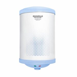 Maharaja Whiteline Warmist Neo Storage Water Heater, 10 Litre, Glasslined Coating, Rust & Shock Proof Abs Body, Blue & White Color, Free Installation, Free Connection Pipes – Warmist Neo/Wh-164