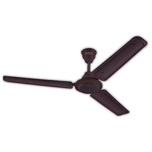 Hindware Smart Appliances Recio Brown 1200MM Star Rated Ceiling Fan for home with 425 RPM Energy Efficient Silent Air Delivery Fan 51 Watt copper motor and aerodynamic blades