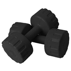 Aurion PVC Dumbbells – Black (1 Kg x 2), (Set of Two) | Premium Hand Weight Dumbbell | Exercise and Fitness Training Equipment for Home and Gym Use | Full Body Workout | For Men and Women