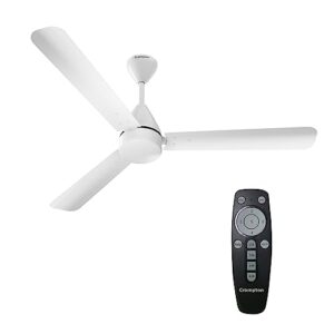 Crompton Energion Hyperjet 1200mm BLDC Ceiling Fan with Remote Control | High Air Delivery | Energy Saving | 2 Year Warranty | Opal White