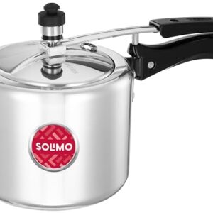 Amazon Brand Solimo – Sleek Induction Bottom Aluminium Pressure Cooker – 3 Liter (Inner Lid)