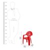 Cello New Tulip Comfortable Kids Chair with Backrest for Study Chair|Play|Dining Room|Bedroom|Kids Room|Living Room|Indoor-Outdoor|Dust Free|100% Polypropylene Stackable Chairs, Red - Image 2