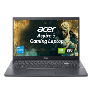 Acer Aspire 5 Gaming Laptop 13th Gen Intel Core i5 (Windows 11 Home/ 16 GB RAM/ 512 GB SSD/NVIDIA GeForce RTX 2050), A515-58GM 39.62 cm (15.6″) IPS Full HD Display, Steel Gray, 1.78 KG