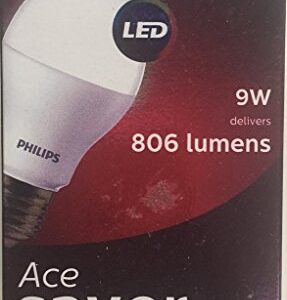 Philips Ace Saver Base E27 9-Watt LED Bulb (Pack of 4, White)