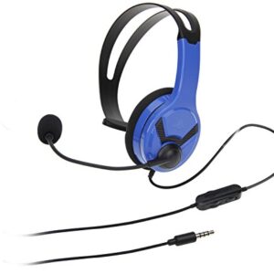 Amazon Basics Mono Chat Wired On Ear Headset for PlayStation 4 (Officially Licensed) – Blue