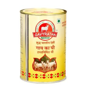 Gavyratan Pathmeda A2 Desi Cow Bilona Ghee – Natural Flavour, 1L, Bi-Directionally Churned, Traditional Vedic Process, High Smoke Point, Made by Rural Communities