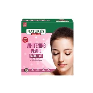 NATURES ESSENCE Whitening Pearl Facial Kit With Free Facewash, 60g + 50ml