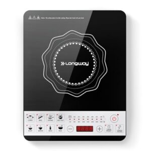 Longway Cruiser IC 2000 Watt Induction Cooktop with Auto Shut-Off & Over-Heat Protection With 8 Cooking Mode & BIS Approved | 1-Year Warranty | (Black)