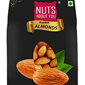 Nuts About You Premium ALMONDS, 500 g | New Crop | Premium | 100% Natural | Badam | Fresh & Crisp |