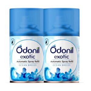 Odonil Exotic Automatic Spray Refill – 450ml (Pack of 2, 225mlx2) | Ocean Breeze | 2x Long Lasting | 2200 Sprays Guaranteed | Fits all Machines | Lasts upto 60 days