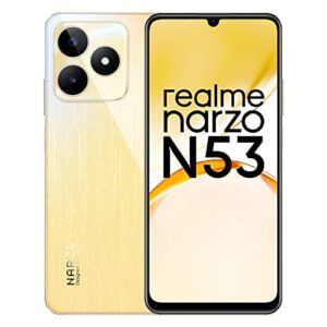 realme narzo N53 (Feather Gold, 4GB+64GB) 33W Segment Fastest Charging | Slim Smartphone | 90 Hz Smooth Display