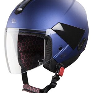 Steelbird SBH-5 VIC Open Face Helmet Y. Blue, Size: L(57-58 cm)