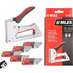 KROST Kangaro Miles Metal Body Ts-623 Staple Gun Tacker With 5000 Staples (Medium, Red)