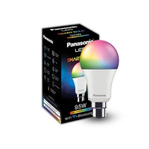 Panasonic LED 9.5W 5CH Smart Bulb with Music Sync function Compatible with Alexa and Google Home (Wifi + Bluetooth), 16 Millions B22 Smart Bulb (Multicolor)