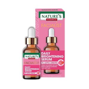 NATURES ESSENCE 2% Alpha Arbutin Daily Brightening Serum, Skin Brightening Face Serum For Women, Face Serum For Glowing Skin, 30ml