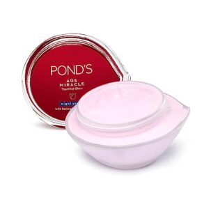 POND’S Age Miracle Wrinkle Corrector (Anti-Wrinkle) Anti Aging Night Cream, With Retinol-C Complex, 50 g