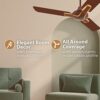 Hindware Smart Appliances Alita Bakers Brown 1200MM Ceiling Fan for Home Star Rated 380 RPM Energy Efficient High-Speed Air Delivery 47W Copper Motor with 3 Alumimium Aerodynamic blade - Image 4