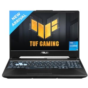 ASUS TUF Gaming F15 – AI Powered Gaming Laptop, Intel Core i5-11400H 11th Gen, 15.6-inch (39.62 cm) FHD 144Hz, (8GB/512GB SSD/4GB NVIDIA RTX 2050/Win 11/ RGB Backlit/Black/2.30 kg),FX506HF-HN024W