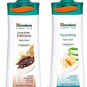 Himalaya Herbals Cocoa Butter Intensive Body Lotion, 400ml and Himalaya Nourishing Body Lotion, 400ml for Dry Skin