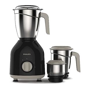 Philips HL7756/01 Mixer Grinder 750 Watt, 3 Stainless Steel Multipurpose Jars with 3 Speed Control and Pulse function (Black)