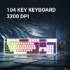 Ant Value KK1002 Wired Gaming Keyboard & Mouse Combo, 104 Silent keys, Backlit Rainbow LED Keyboard & 3200 DPI RGB Gaming Mouse for PC/Laptop - Image 2