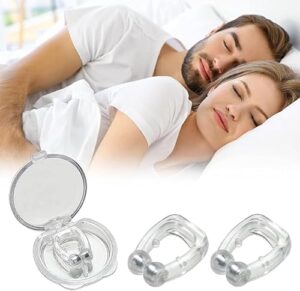 Blenka Essence Snore Free Nose Clip for Men and Women with Soft Silicon | Unisex Stop Snoring Anti Snore Free Sleep Silicone Magnetic Nose Clip | Nose Clip | Anti Snoring Device (Transparent – 1 Piece)