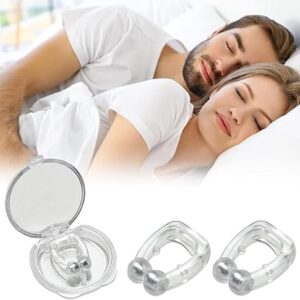 Blenka Essence Snore Free Nose Clip for Men and Women with Soft Silicon | Unisex Stop Snoring Anti Snore Free Sleep Silicone Magnetic Nose Clip | Nose Clip | Anti Snoring Device (Transparent – 1 Piece)