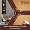 Hindware Smart Appliances Alita Bakers Brown 1200MM Ceiling Fan for Home Star Rated 380 RPM Energy Efficient High-Speed Air Delivery 47W Copper Motor with 3 Alumimium Aerodynamic blade - Image 2