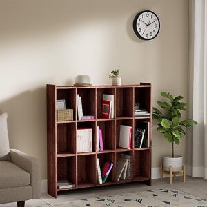 Amazon Brand – Solimo Aster Engineered Wood Bookcase (3 Tier, Cherry Finish) | Bookshelf| Wooden Bookcase | Bookshelf for Study Room